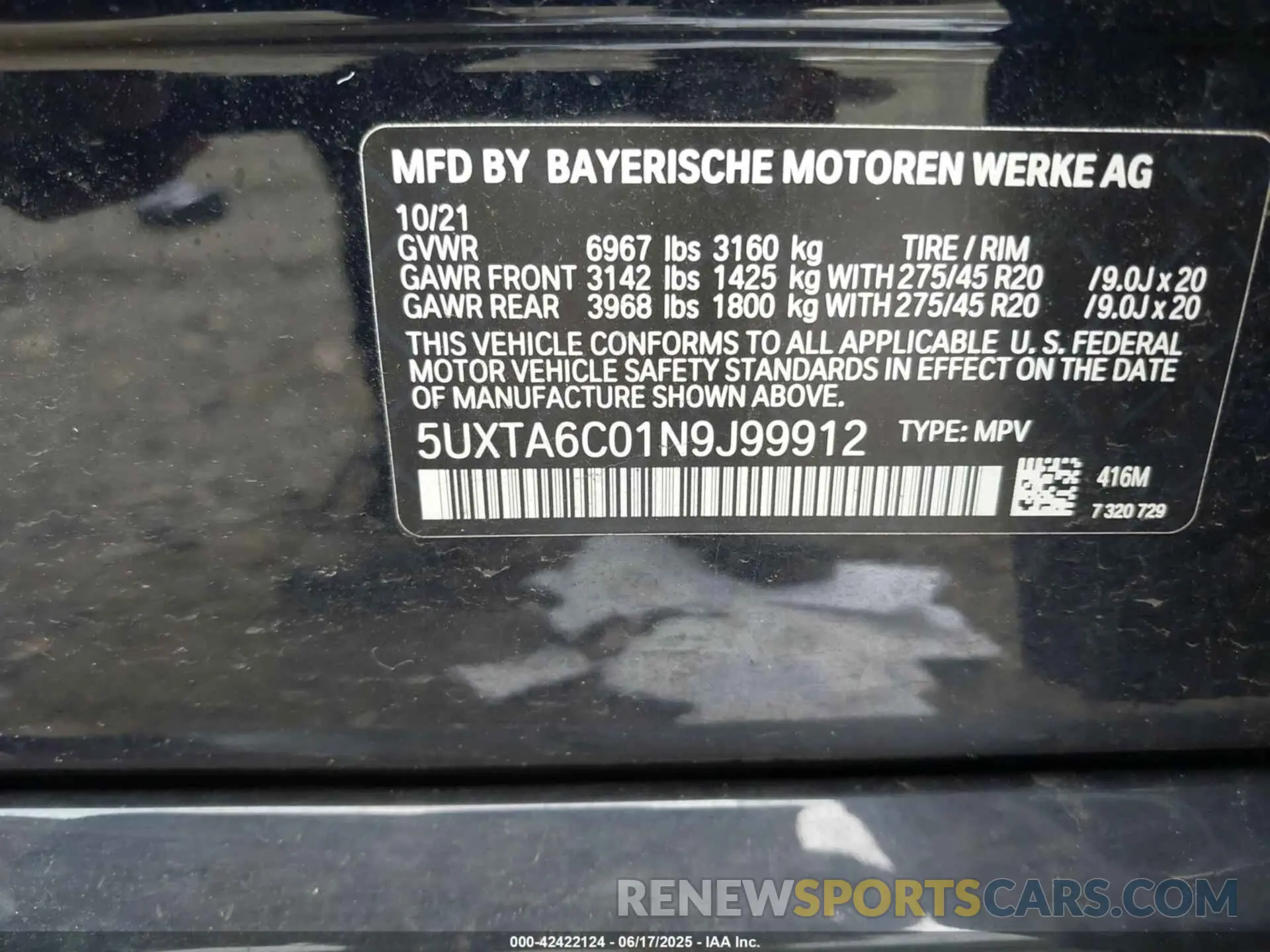 9 fotografías del automóvil dañado 5UXTA6C01N9J99912 BMW X5 PHEV 2022
