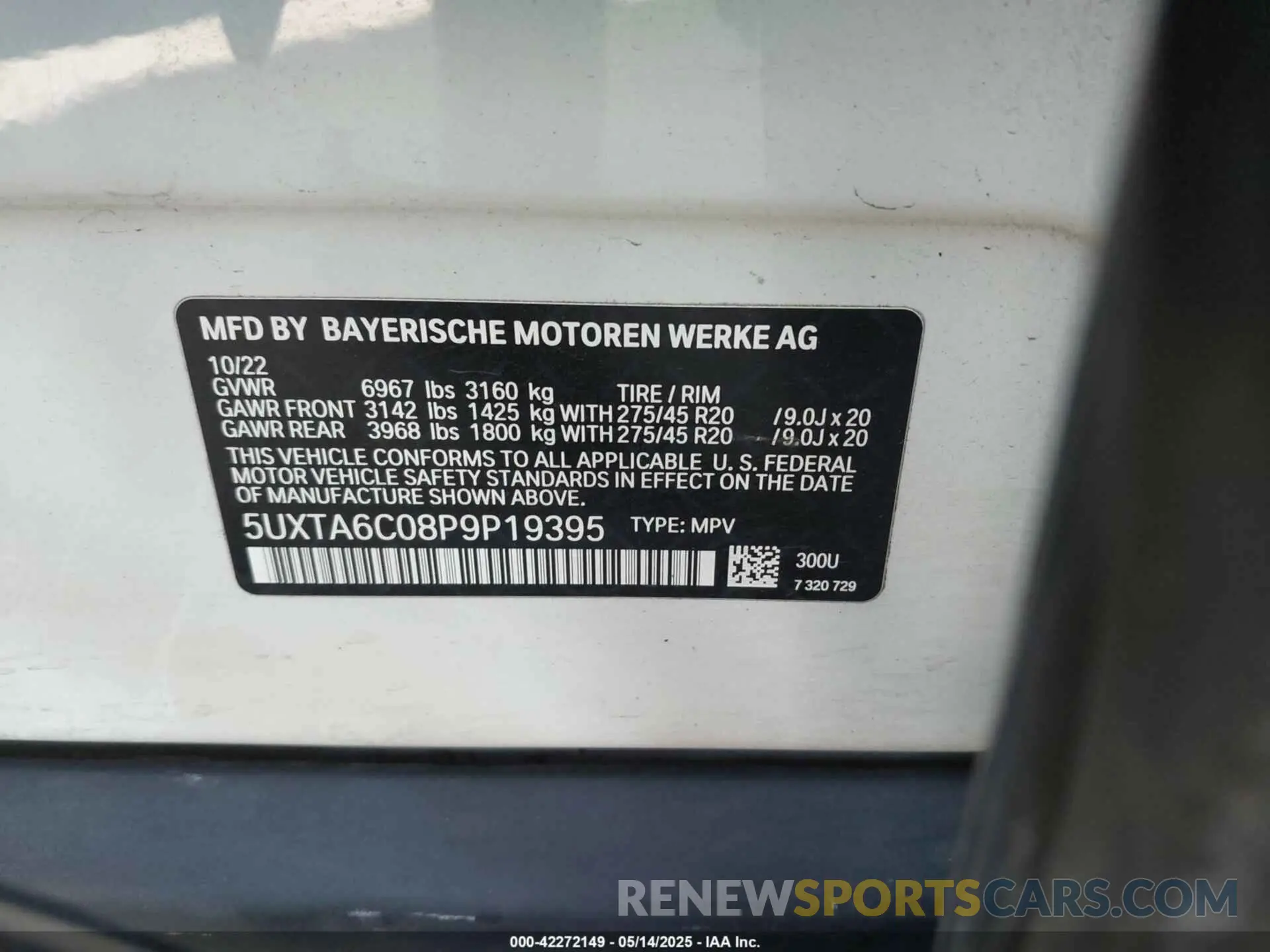 9 fotografías del automóvil dañado 5UXTA6C08P9P19395 BMW X5 PHEV 2023