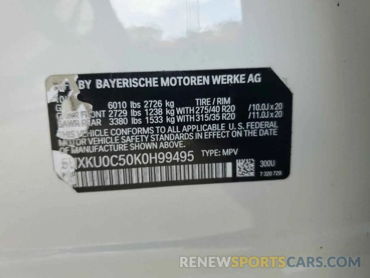 13 fotografías del automóvil dañado 5UXKU0C50K0H99495 BMW X6 2019