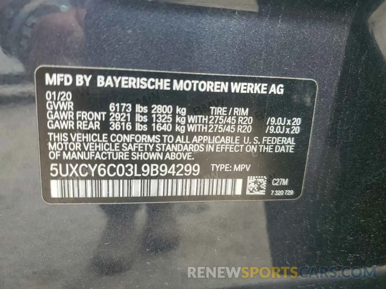 13 fotografías del automóvil dañado 5UXCY6C03L9B94299 BMW X6 2020