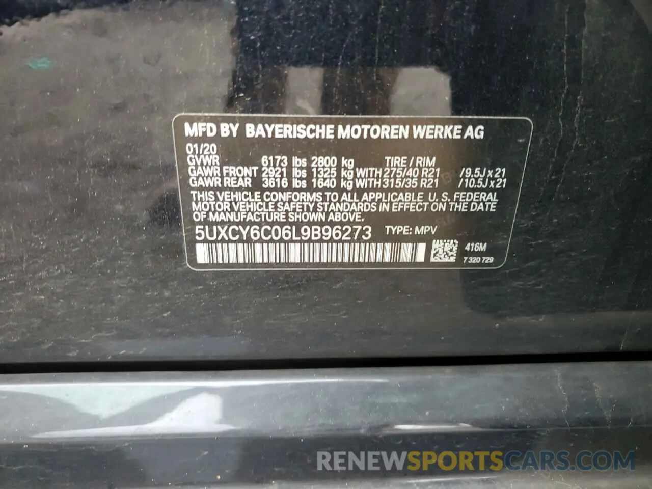 13 fotografías del automóvil dañado 5UXCY6C06L9B96273 BMW X6 2020