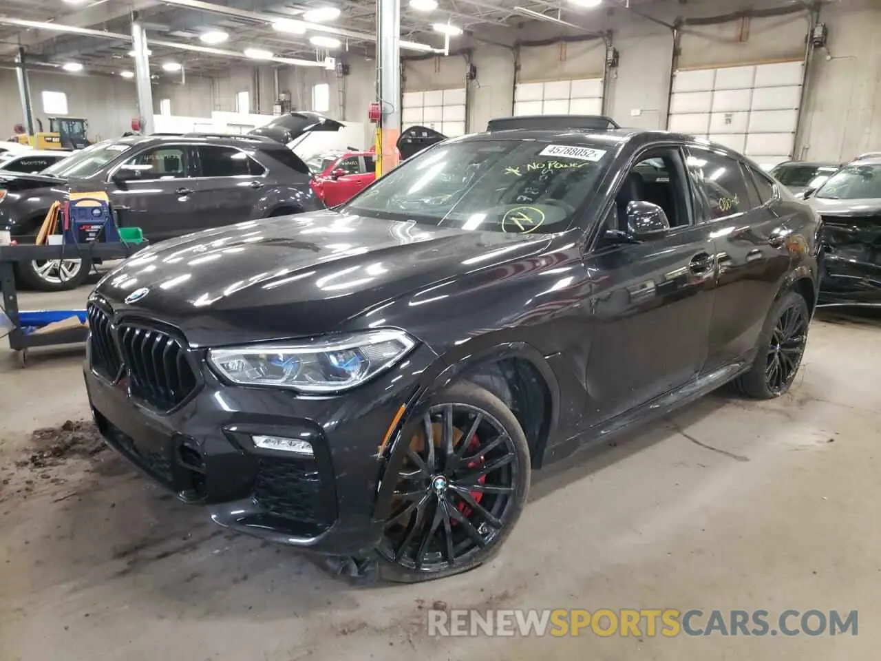 2 fotografías del automóvil dañado 5UXCY8C00M9H53367 BMW X6 2021