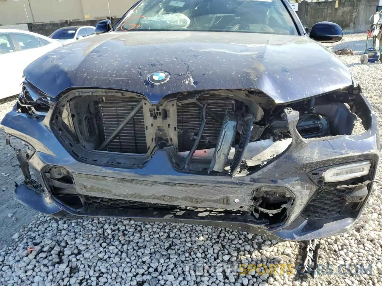 9 fotografías del automóvil dañado 5UXCY8C09M9E66884 BMW X6 2021