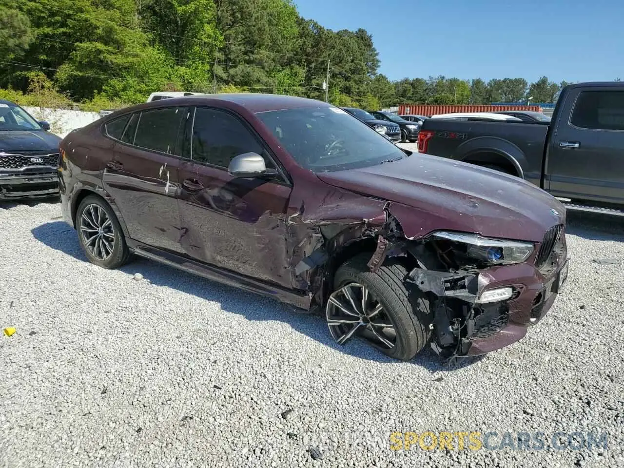 4 fotografías del automóvil dañado 5UXCY8C0XM9G19675 BMW X6 2021