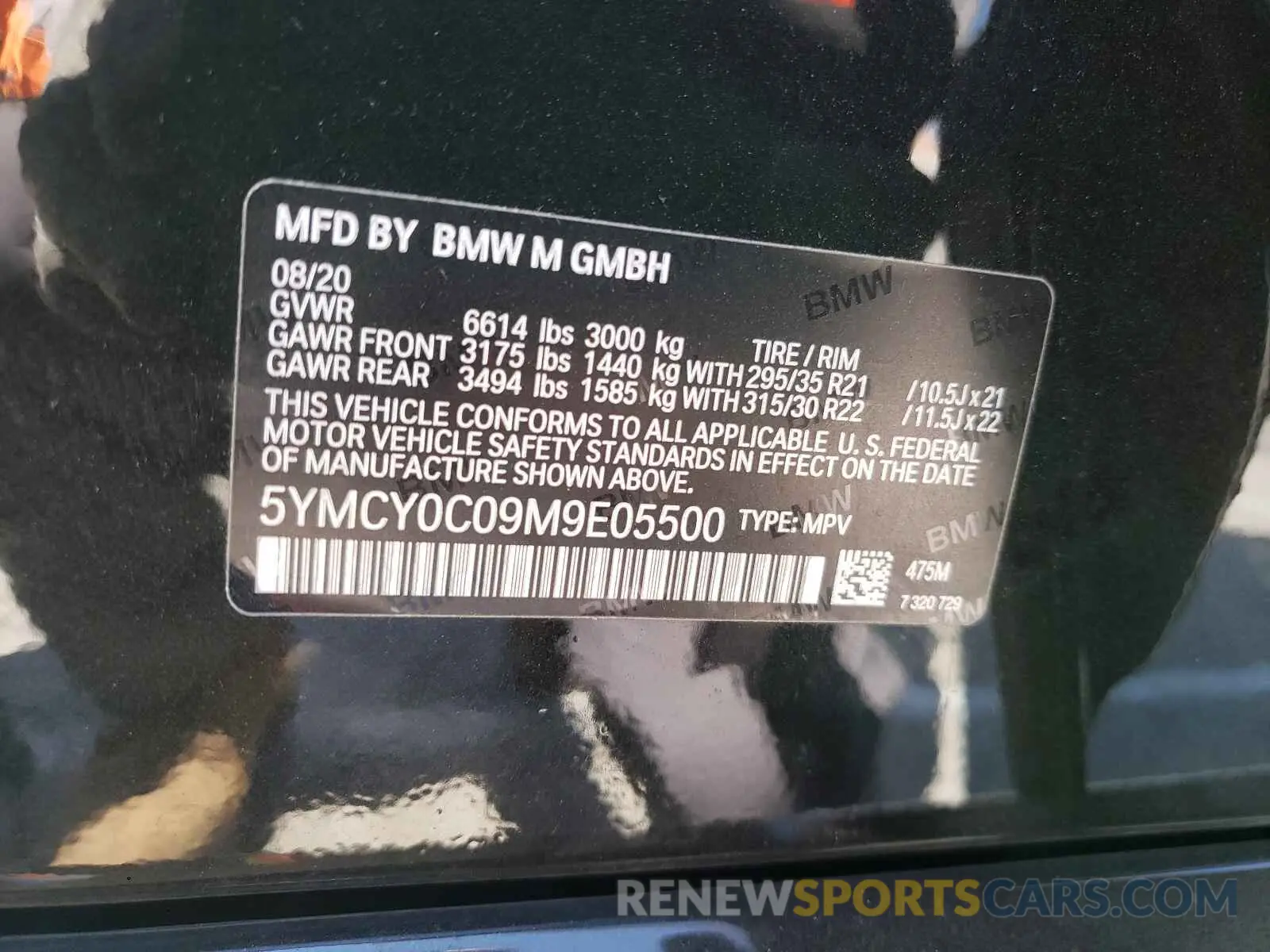10 fotografías del automóvil dañado 5YMCY0C09M9E05500 BMW X6 2021