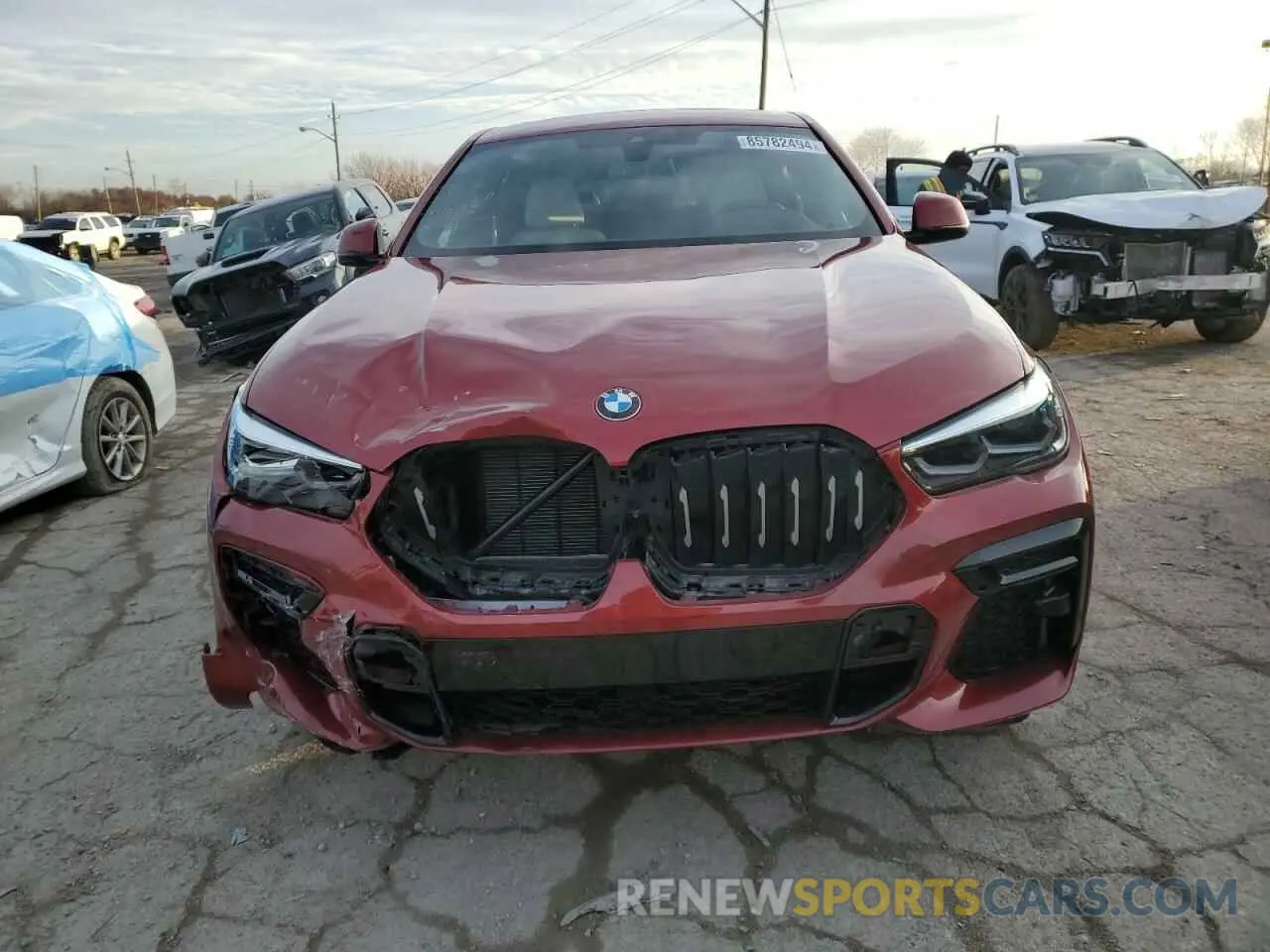 5 fotografías del automóvil dañado 5UXCY6C00N9K08840 BMW X6 2022