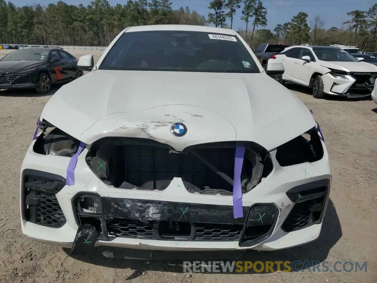 5 fotografías del automóvil dañado 5UXCY6C0XN9K78927 BMW X6 2022