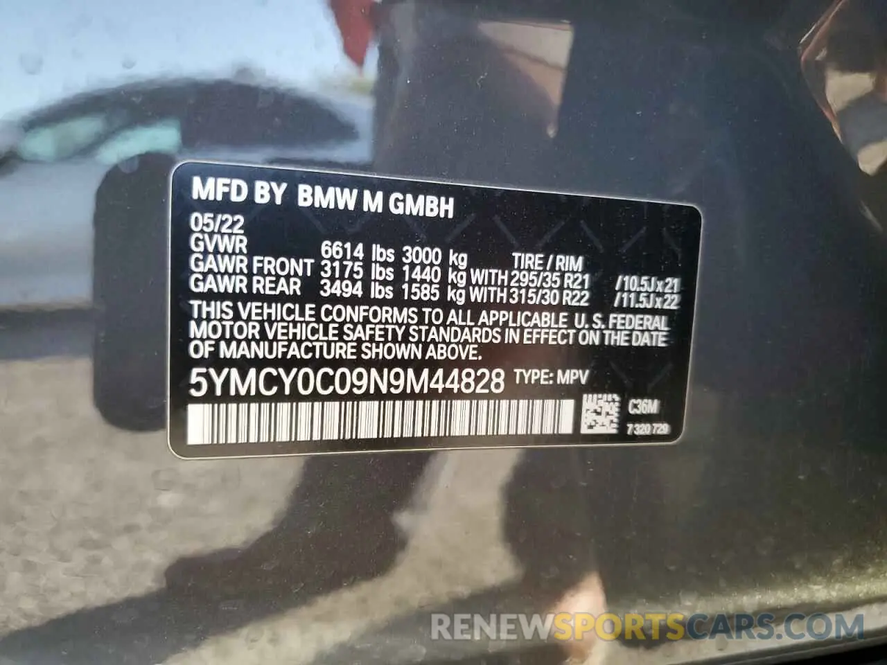 16 fotografías del automóvil dañado 5YMCY0C09N9M44828 BMW X6 2022