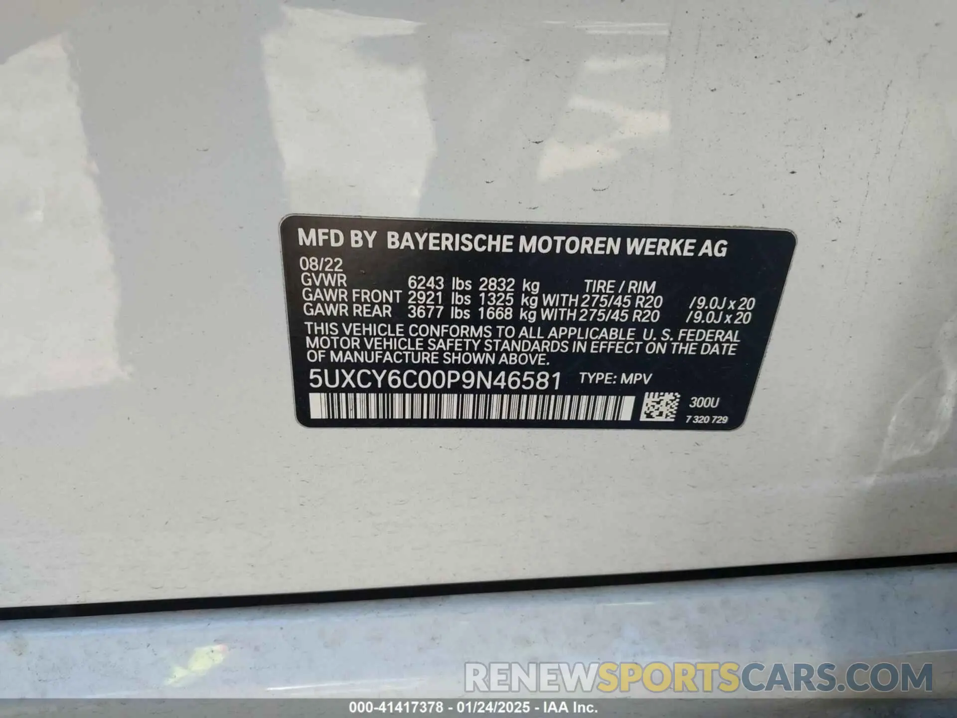9 fotografías del automóvil dañado 5UXCY6C00P9N46581 BMW X6 2023