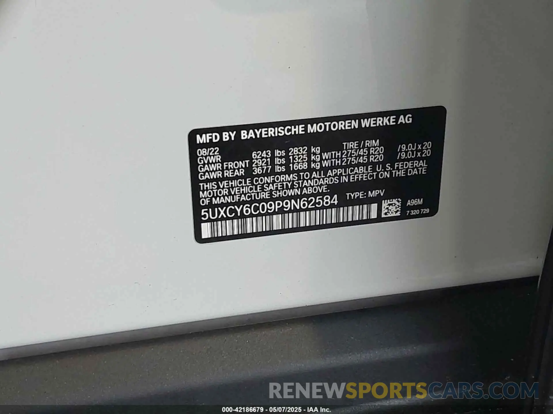 9 fotografías del automóvil dañado 5UXCY6C09P9N62584 BMW X6 2023