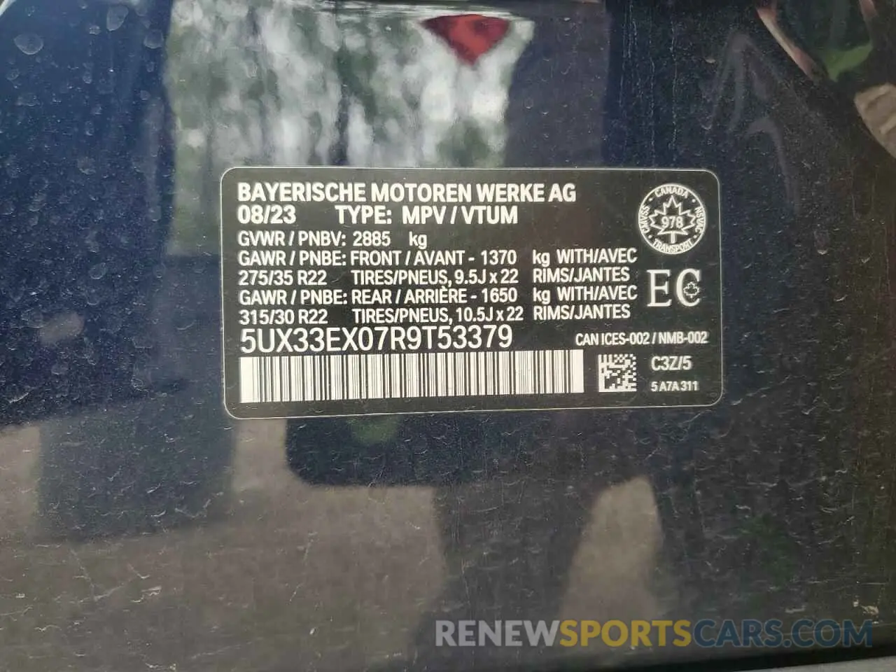 13 fotografías del automóvil dañado 5UX33EX07R9T53379 BMW X6 2024