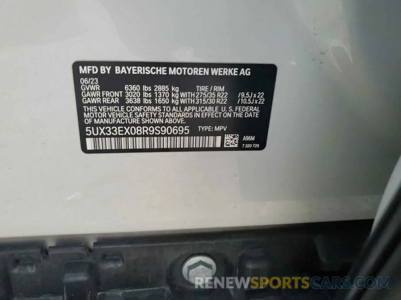 14 fotografías del automóvil dañado 5UX33EX08R9S90695 BMW X6 2024