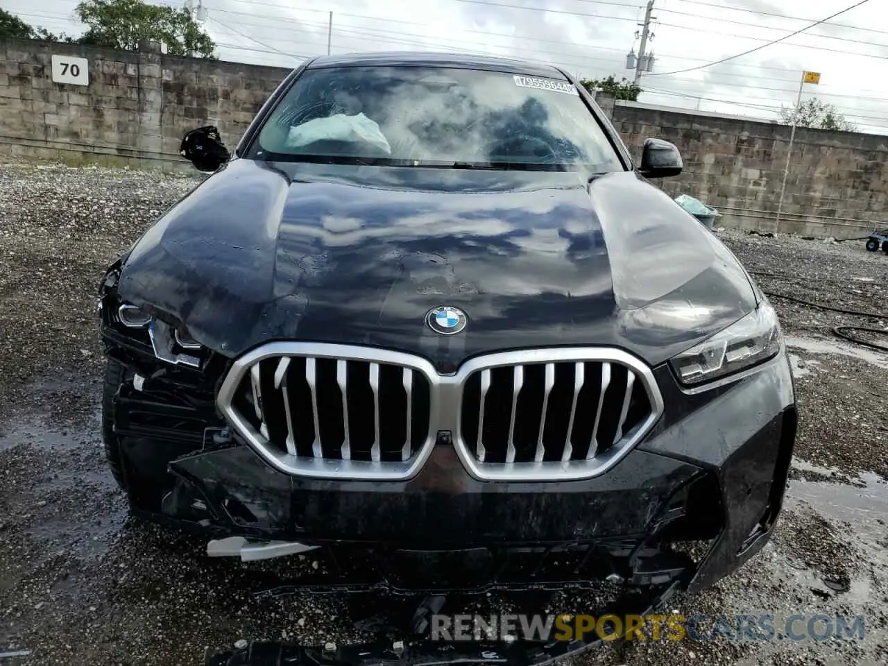 5 fotografías del automóvil dañado 5UX33EX02S9W41784 BMW X6 2025