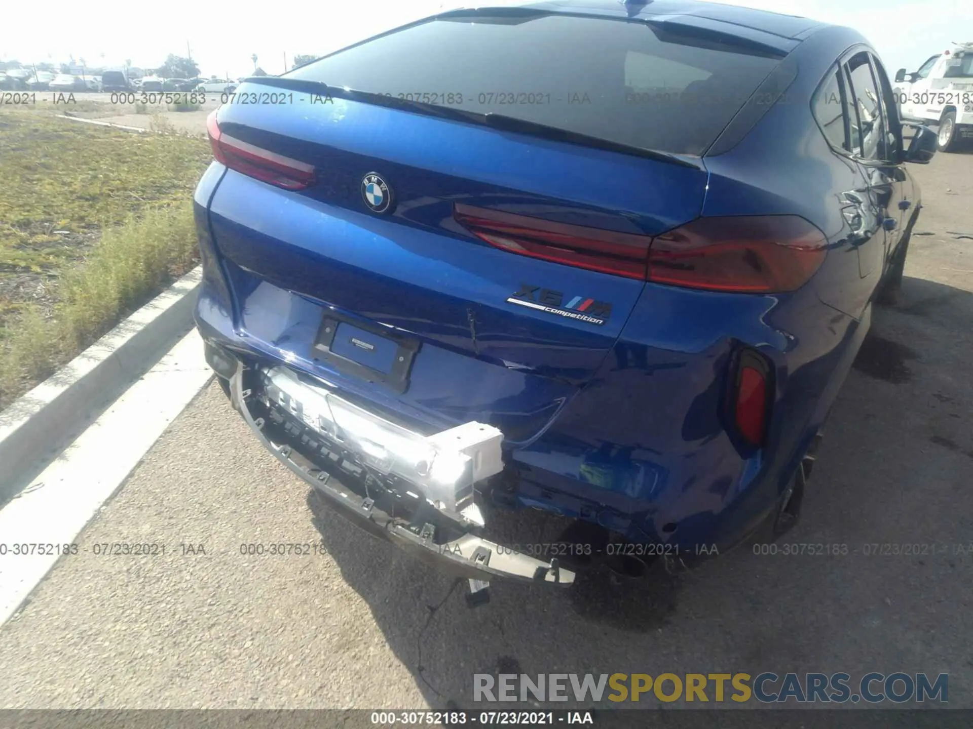 6 fotografías del automóvil dañado 5YMCY0C03L9B94177 BMW X6 M 2020