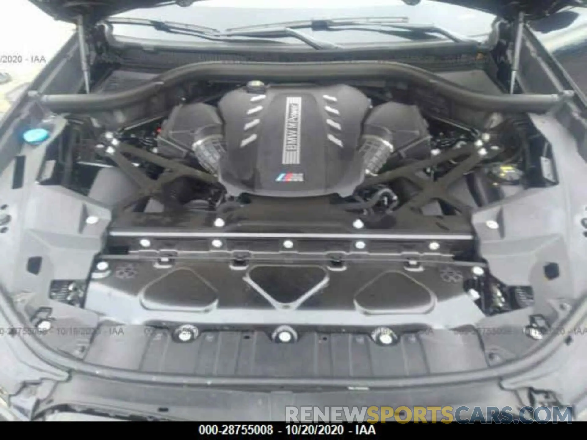 10 fotografías del automóvil dañado 5YMCY0C07L9D70423 BMW X6 M 2020
