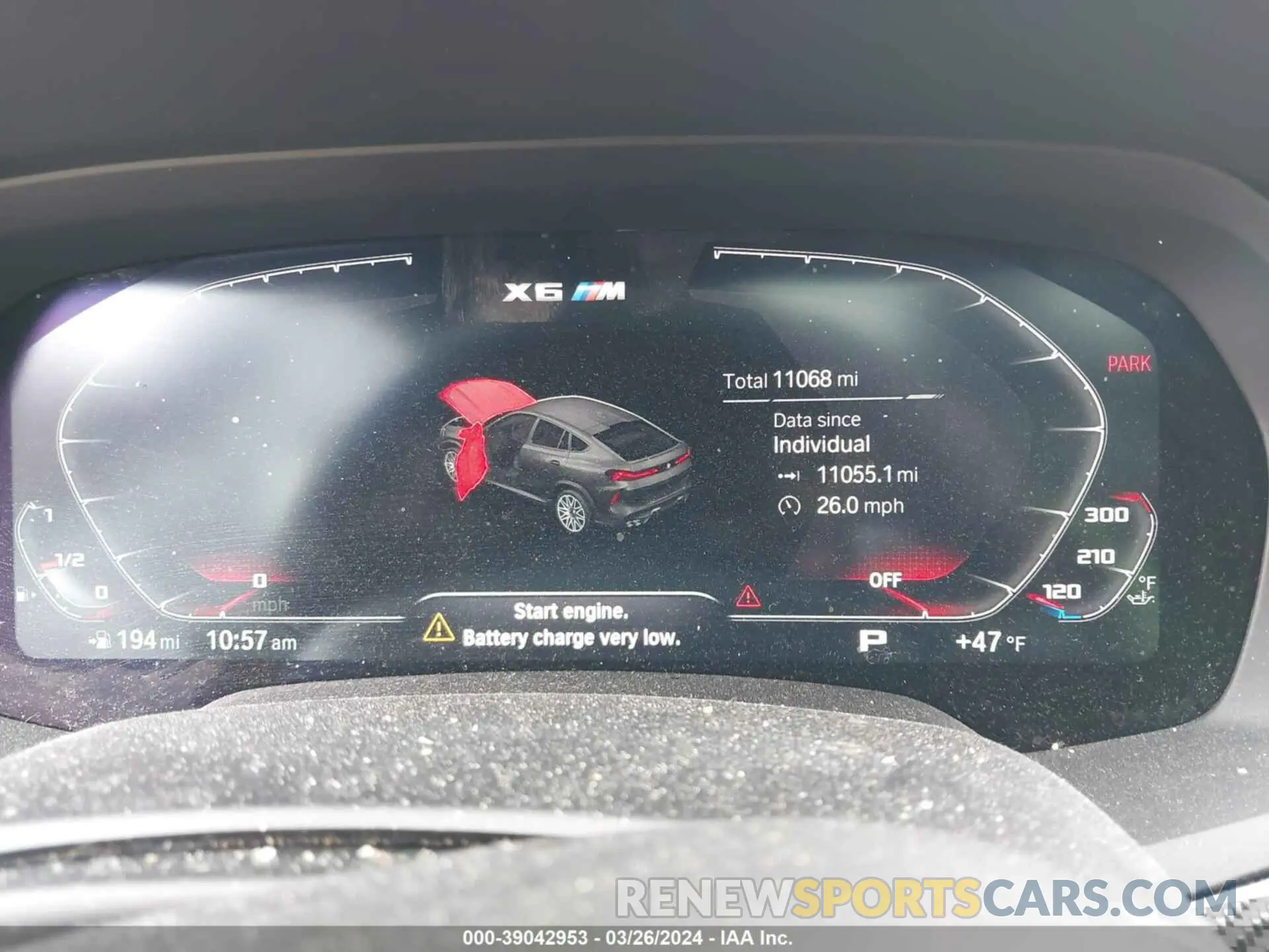 7 fotografías del automóvil dañado 5YMCY0C09N9N02940 BMW X6 M 2022