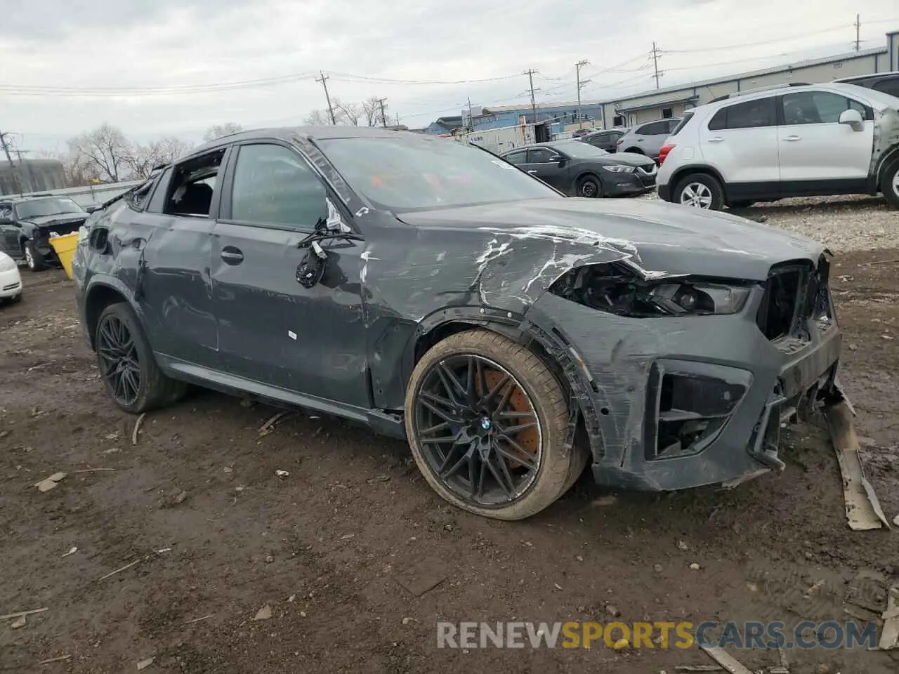 4 fotografías del automóvil dañado 5YM23ET03S9Y65382 BMW X6 M COMPE 2025