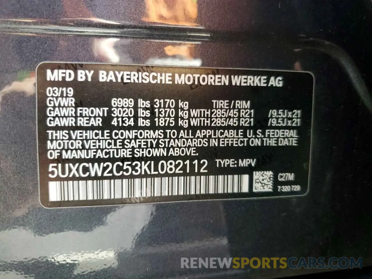13 fotografías del automóvil dañado 5UXCW2C53KL082112 BMW X7 2019