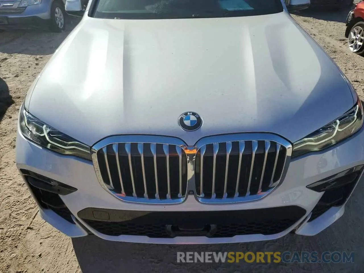 12 fotografías del automóvil dañado 5UXCX4C55KLS36814 BMW X7 2019