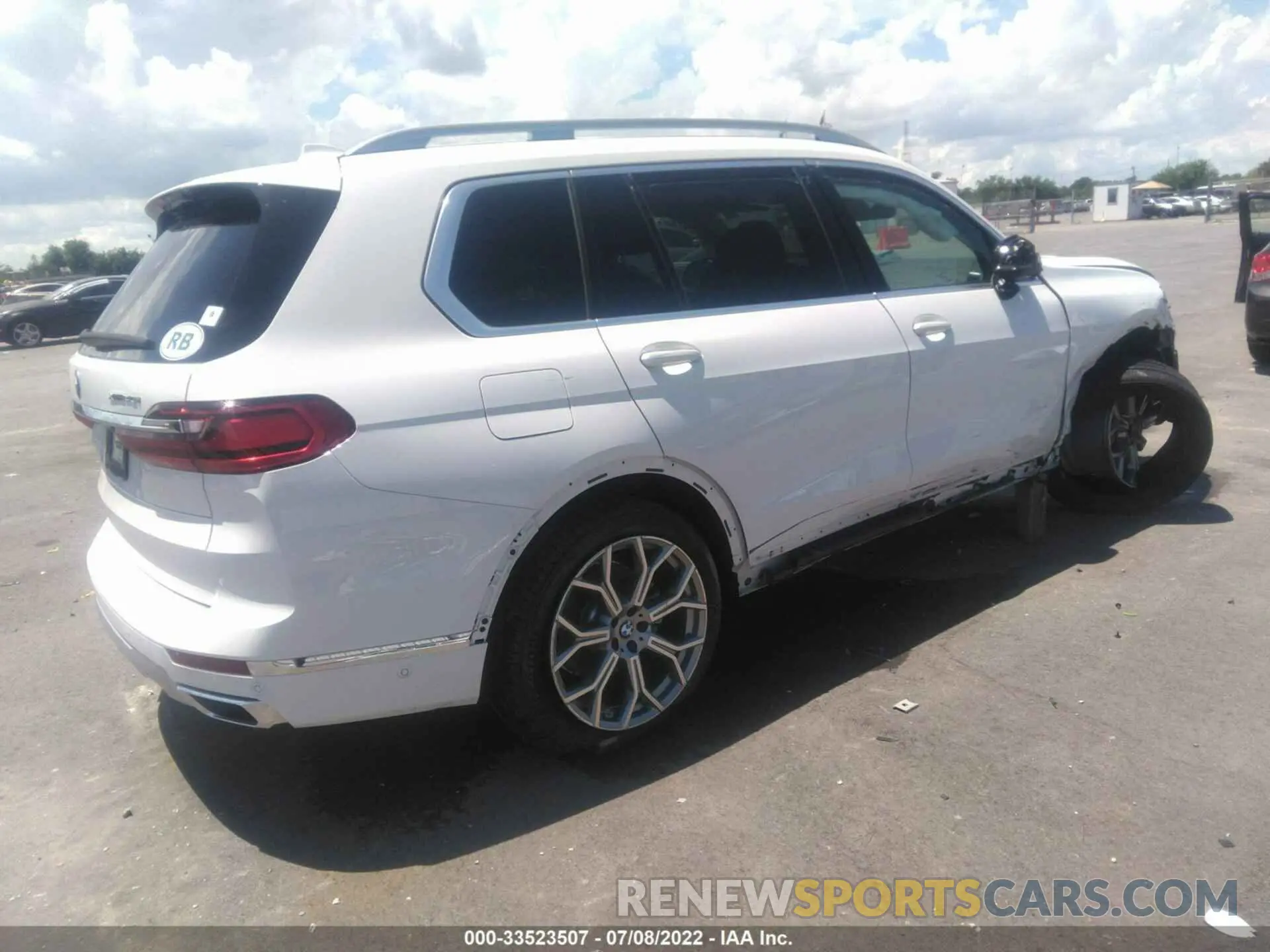 4 fotografías del automóvil dañado 5UXCW2C00L9B23348 BMW X7 2020