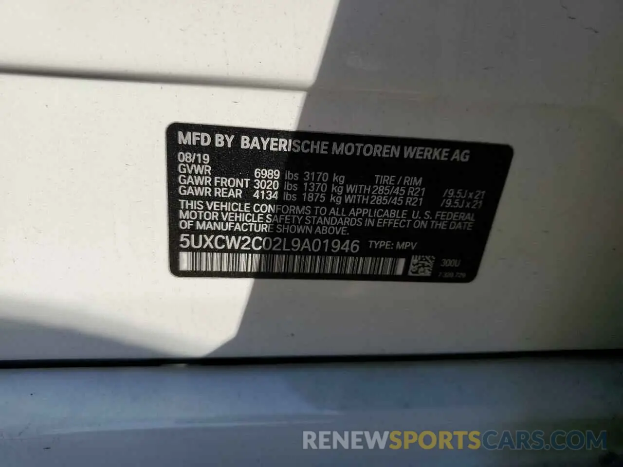 13 fotografías del automóvil dañado 5UXCW2C02L9A01946 BMW X7 2020