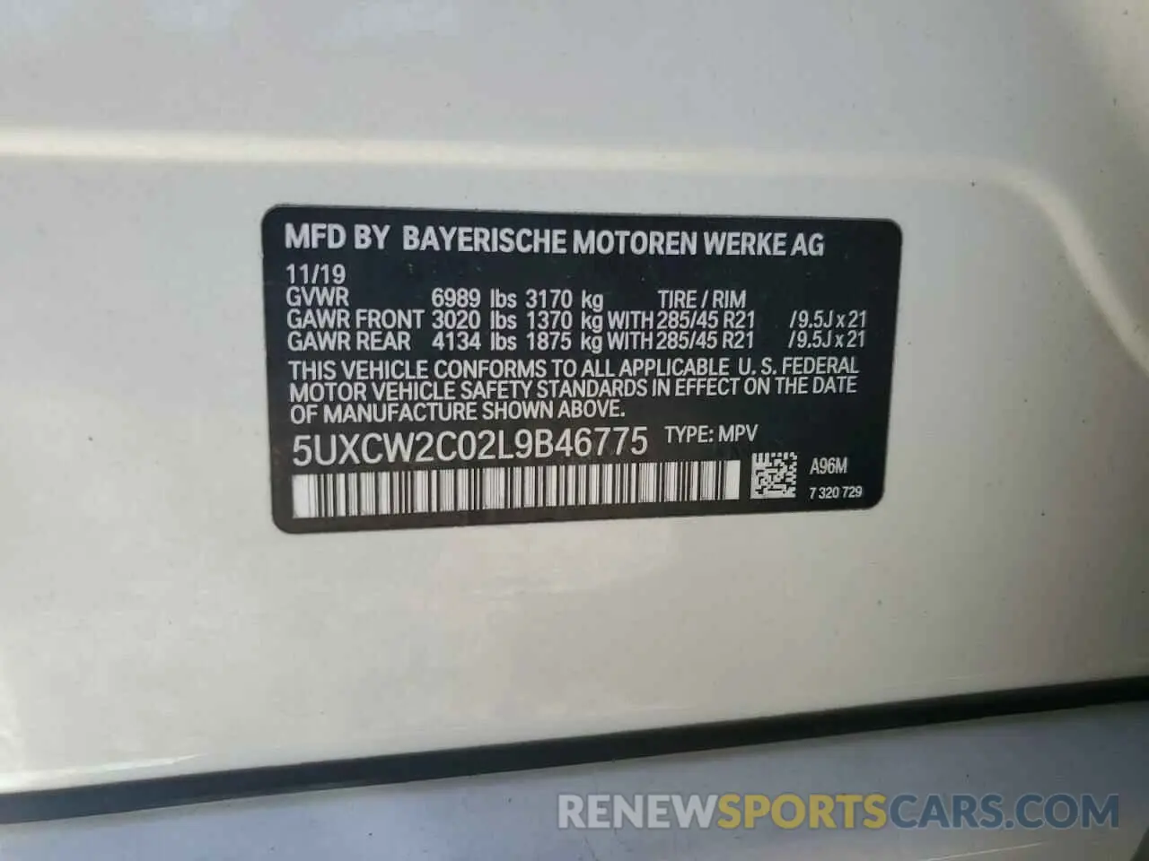 13 fotografías del automóvil dañado 5UXCW2C02L9B46775 BMW X7 2020
