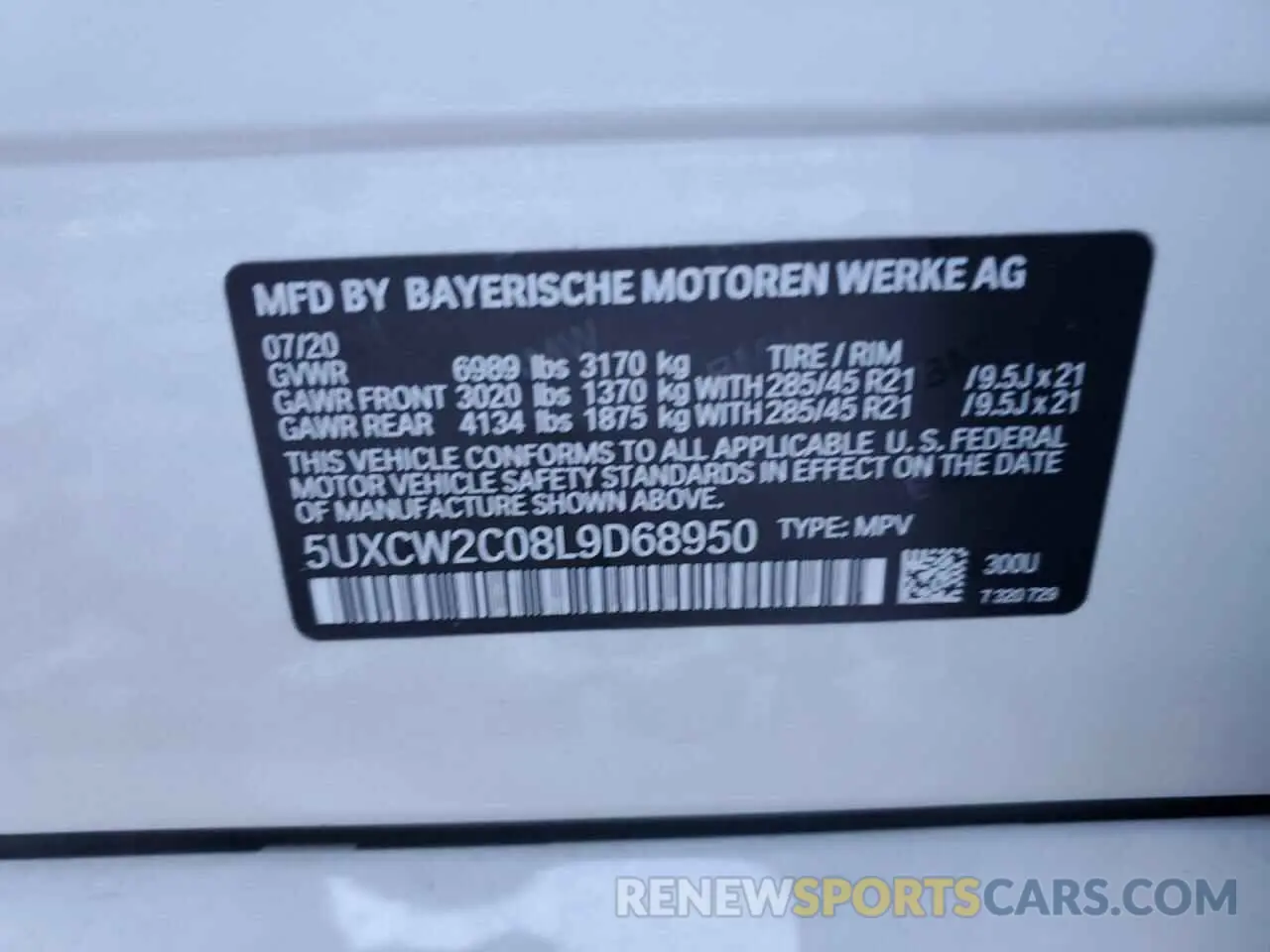 13 fotografías del automóvil dañado 5UXCW2C08L9D68950 BMW X7 2020