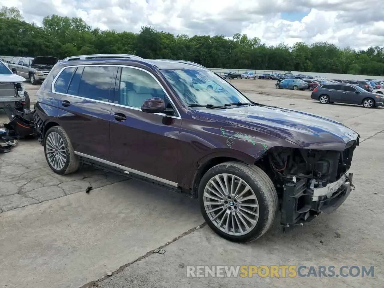 4 fotografías del automóvil dañado 5UXCW2C0XL9B72637 BMW X7 2020