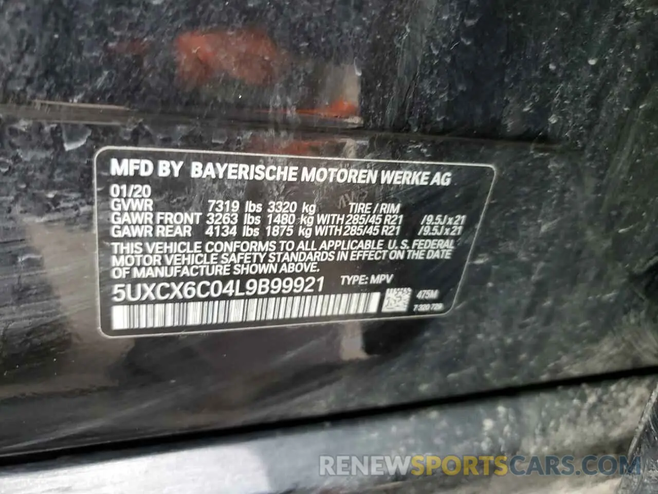 14 fotografías del automóvil dañado 5UXCX6C04L9B99921 BMW X7 2020