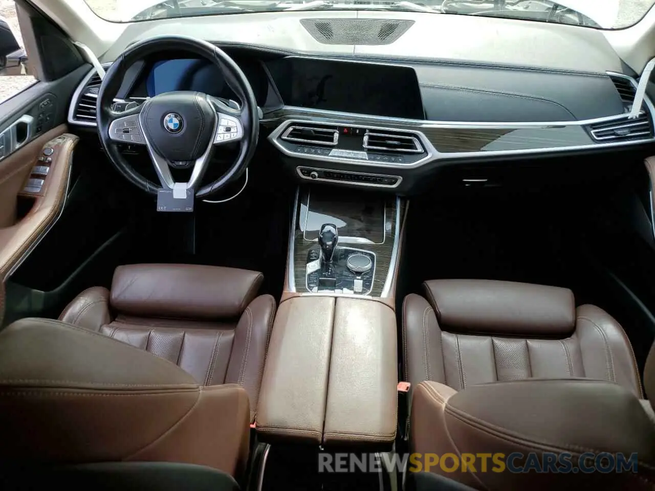 8 fotografías del automóvil dañado 5UXCW2C00M9E83530 BMW X7 2021