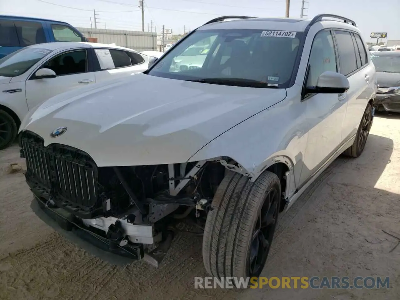 2 fotografías del automóvil dañado 5UXCW2C02M9G52219 BMW X7 2021