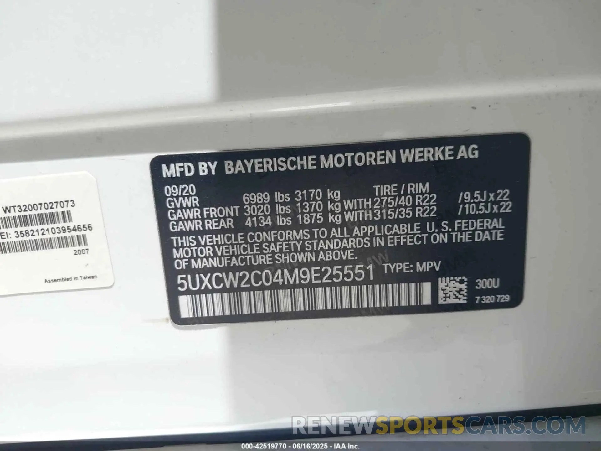 9 fotografías del automóvil dañado 5UXCW2C04M9E25551 BMW X7 2021