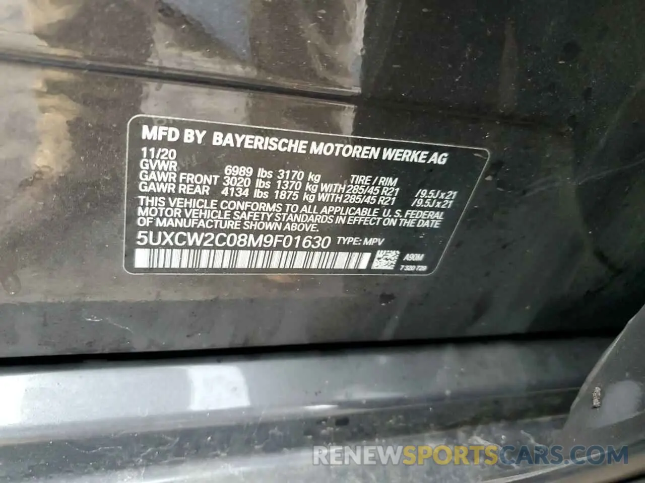 15 fotografías del automóvil dañado 5UXCW2C08M9F01630 BMW X7 2021