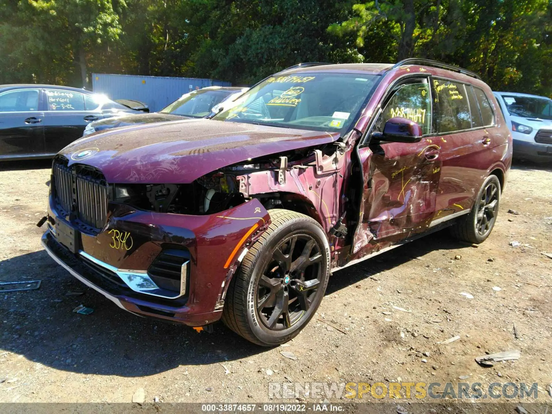 2 fotografías del automóvil dañado 5UXCW2C09M9F97767 BMW X7 2021
