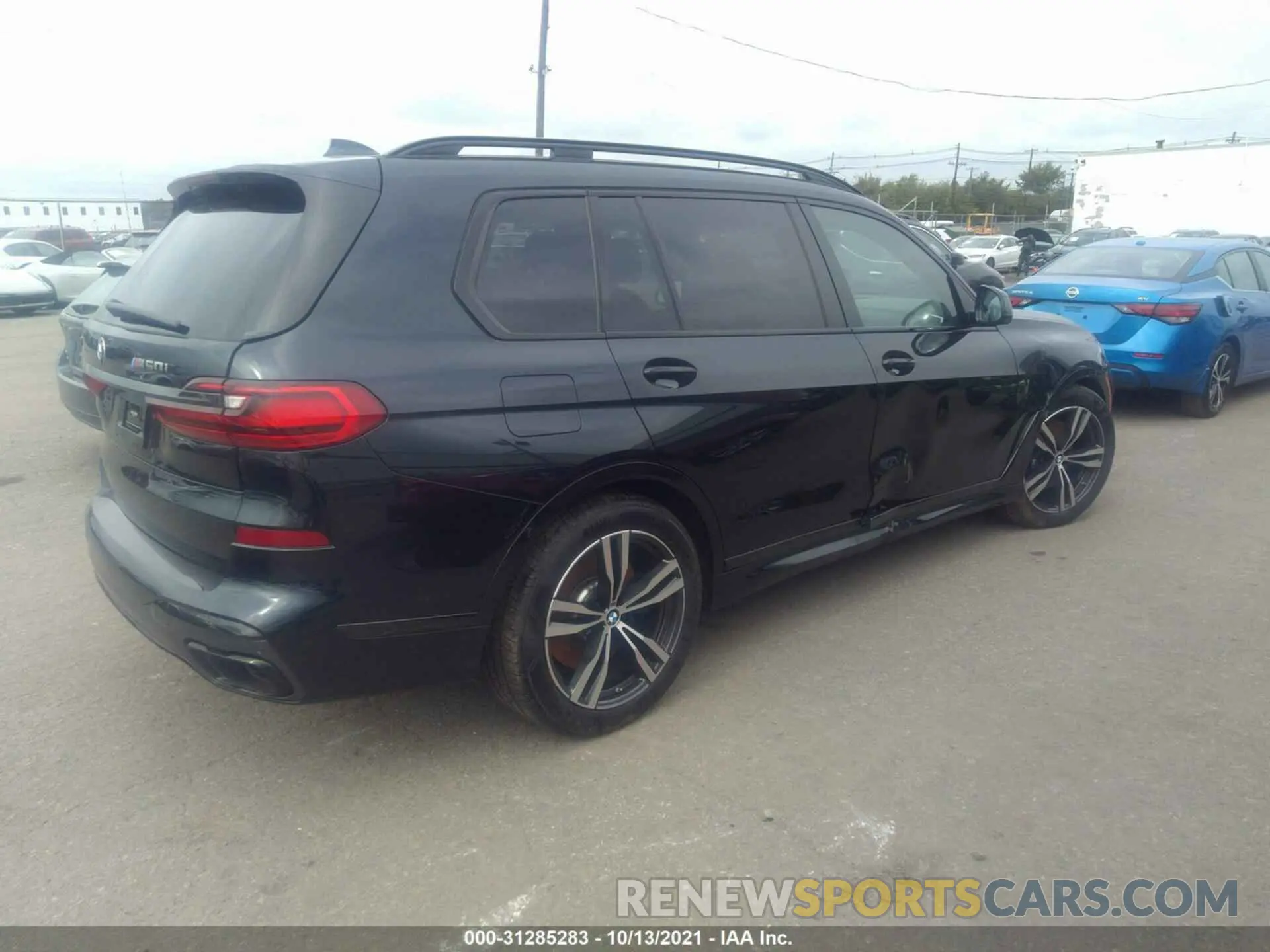 4 fotografías del automóvil dañado 5UXCX6C07M9H48111 BMW X7 2021