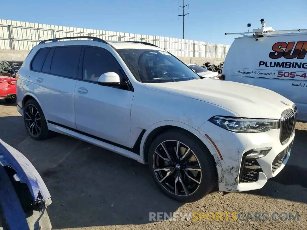 4 fotografías del automóvil dañado 5UXCW2C03N9K34637 BMW X7 2022