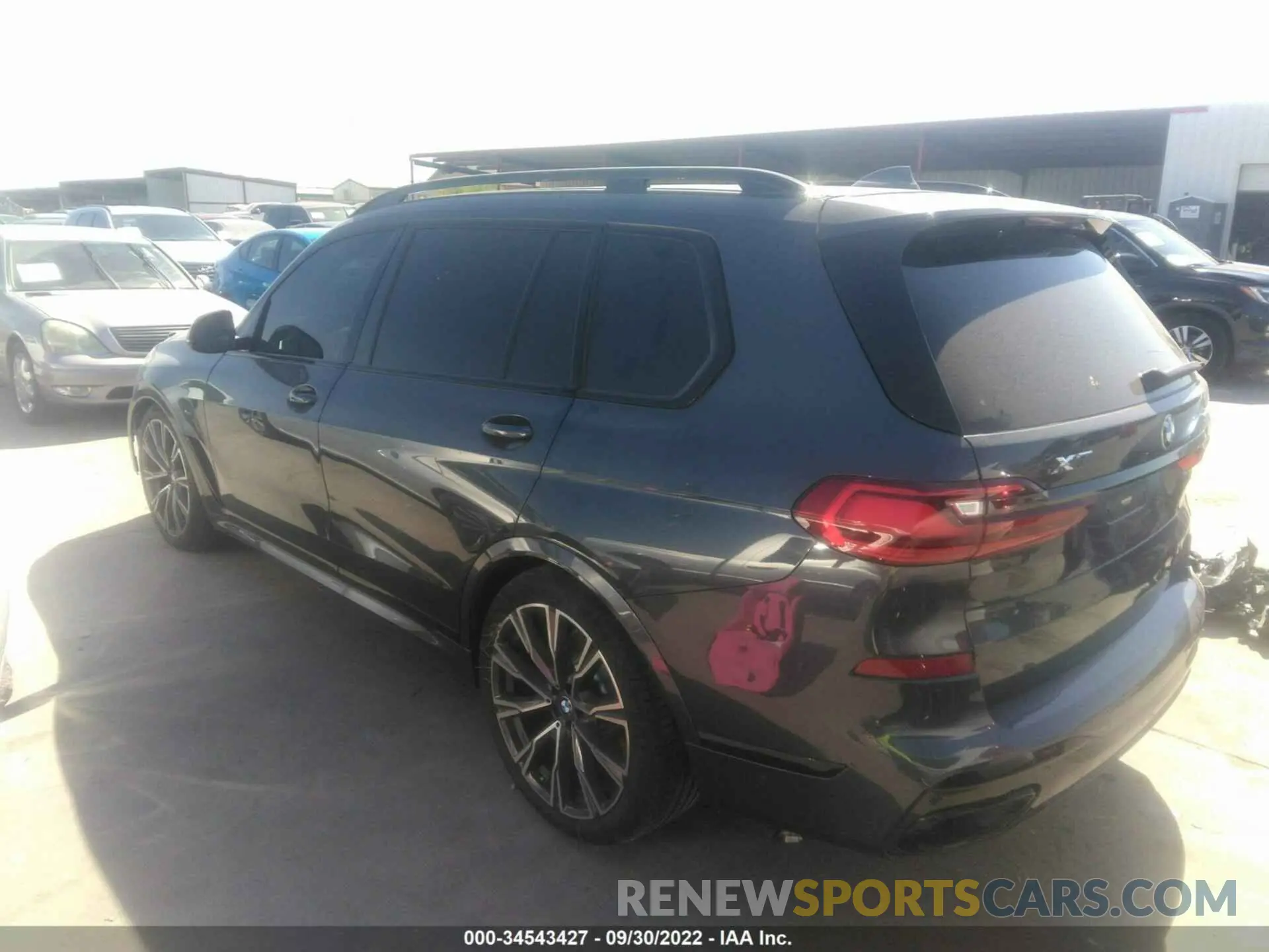3 fotografías del automóvil dañado 5UXCW2C07N9M82230 BMW X7 2022