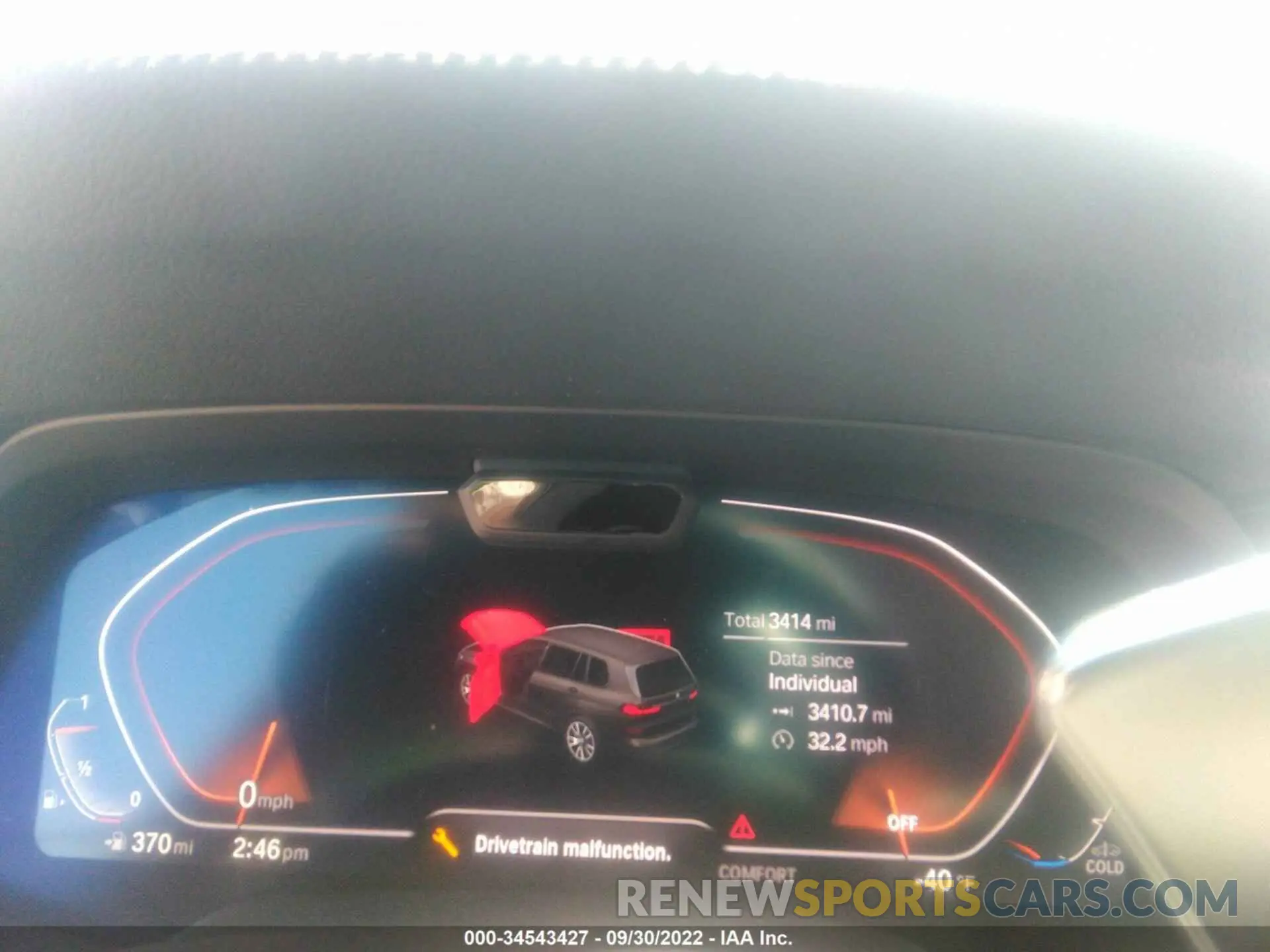 7 fotografías del automóvil dañado 5UXCW2C07N9M82230 BMW X7 2022