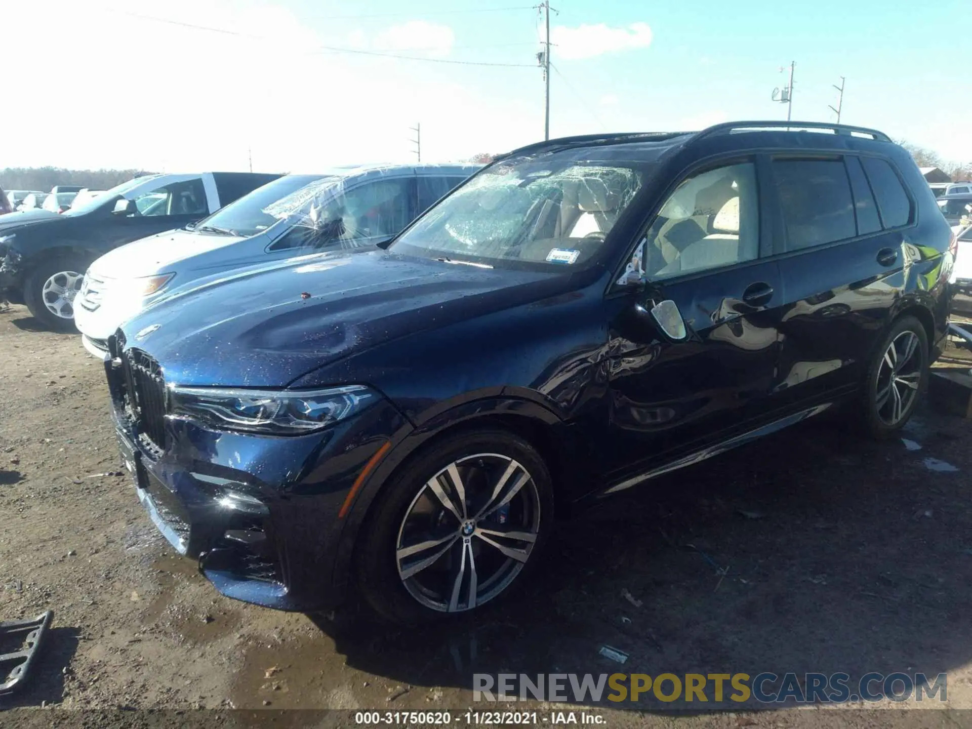 2 fotografías del automóvil dañado 5UXCX6C01N9J59537 BMW X7 2022