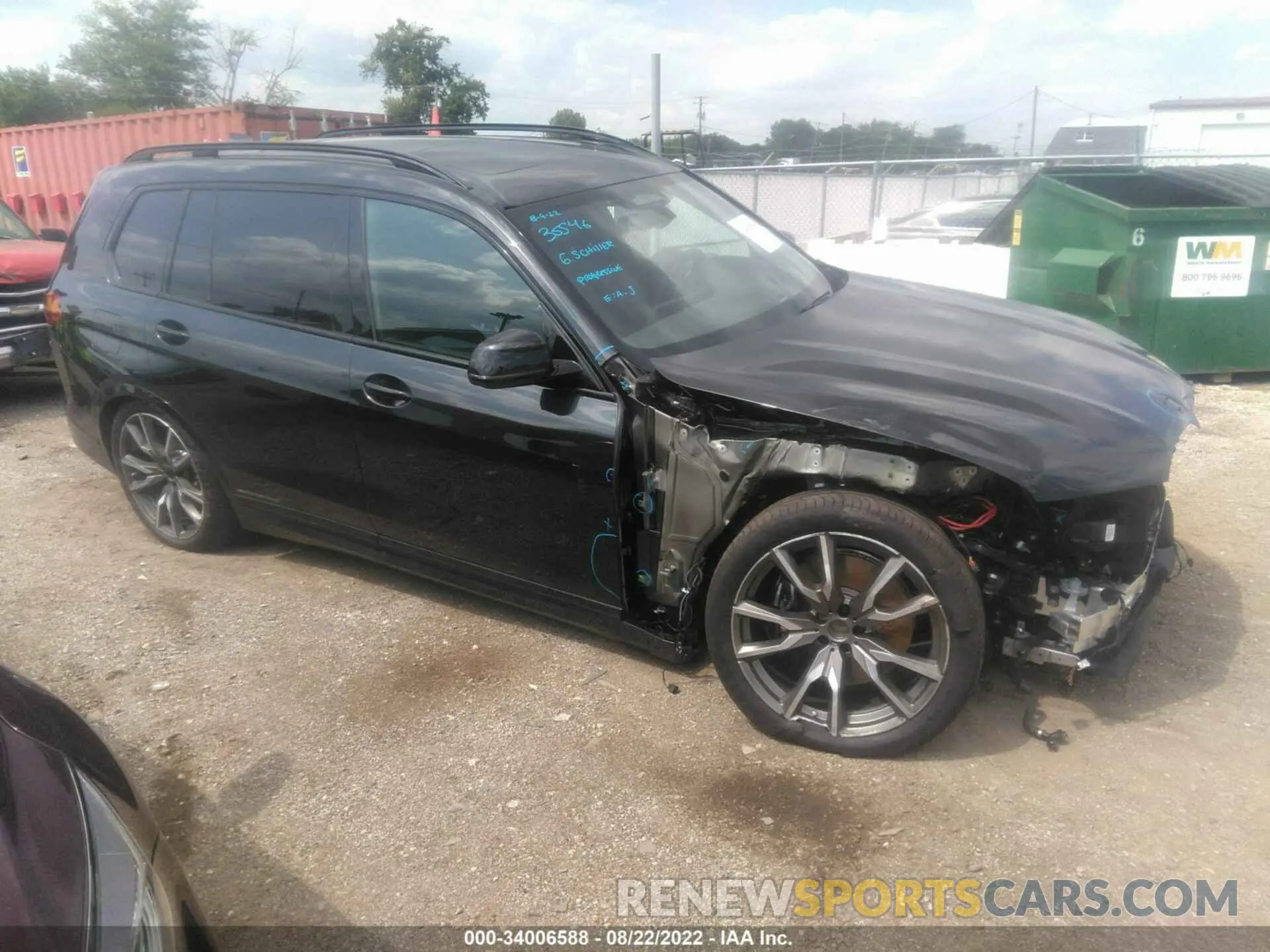 1 fotografías del automóvil dañado 5UXCX6C07N9M14336 BMW X7 2022