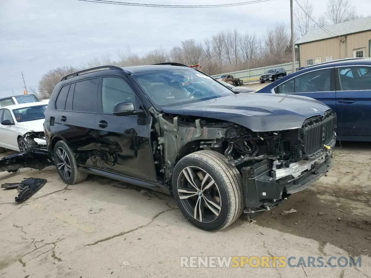 4 fotografías del automóvil dañado 5UX23EM08P9R24262 BMW X7 2023