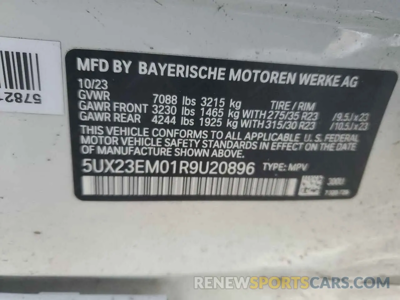 13 fotografías del automóvil dañado 5UX23EM01R9U20896 BMW X7 2024