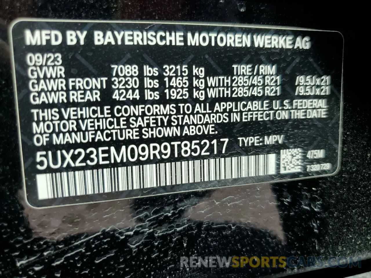 13 fotografías del automóvil dañado 5UX23EM09R9T85217 BMW X7 2024