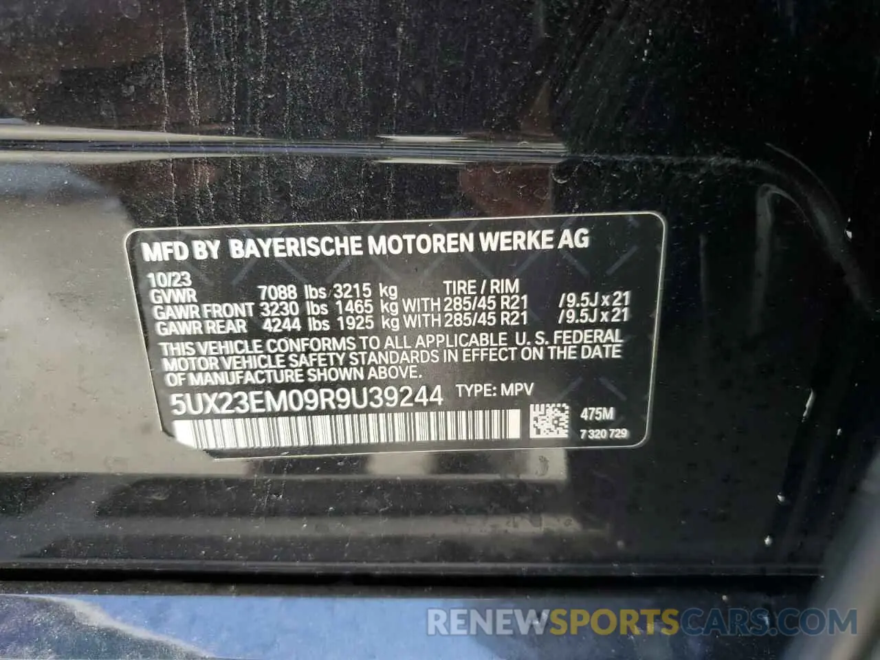 13 fotografías del automóvil dañado 5UX23EM09R9U39244 BMW X7 2024