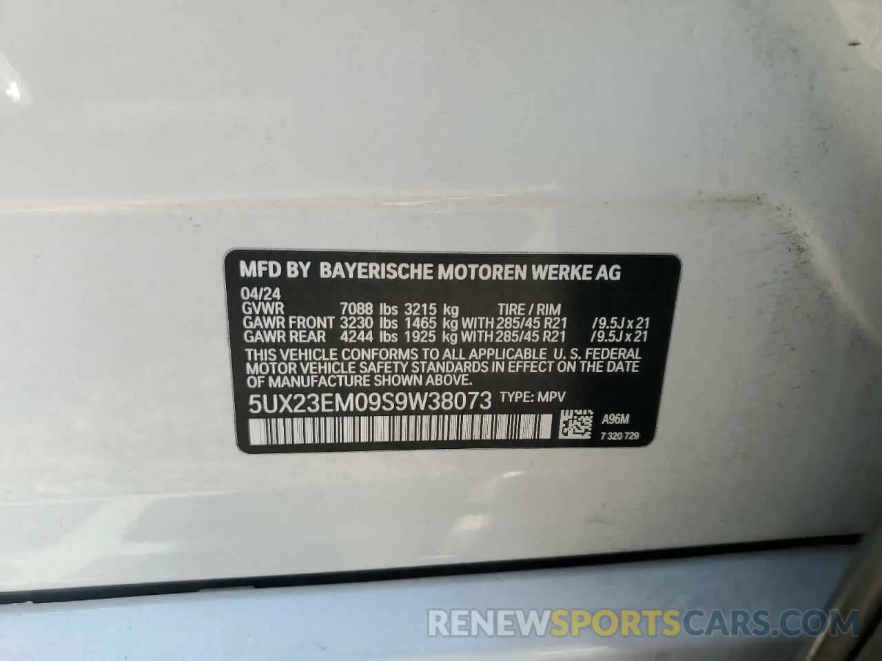 13 fotografías del automóvil dañado 5UX23EM09S9W38073 BMW X7 2025