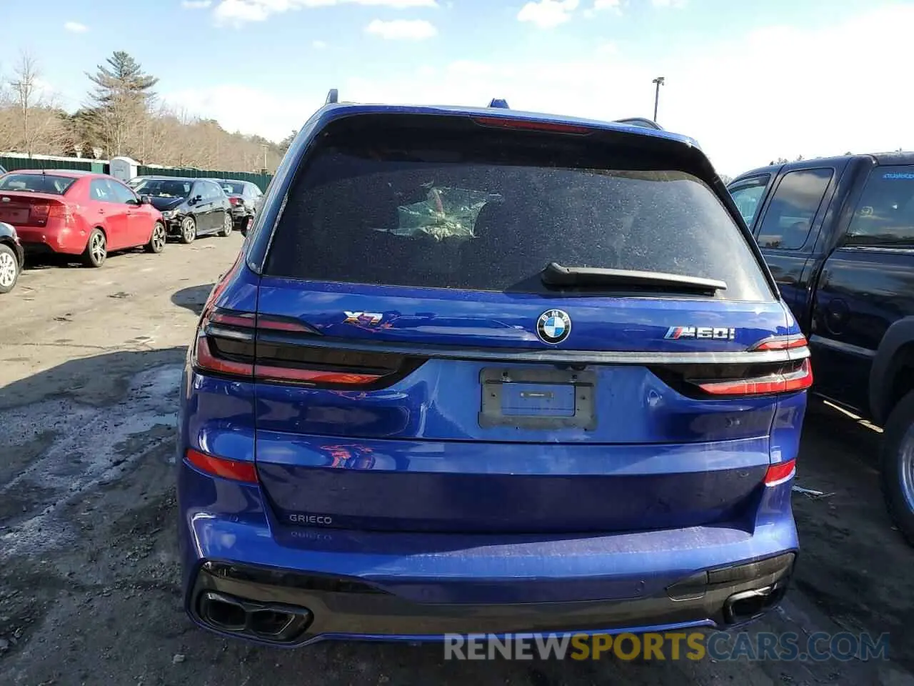 6 fotografías del automóvil dañado 5UX33EM09R9V11872 BMW X7 M60I 2024