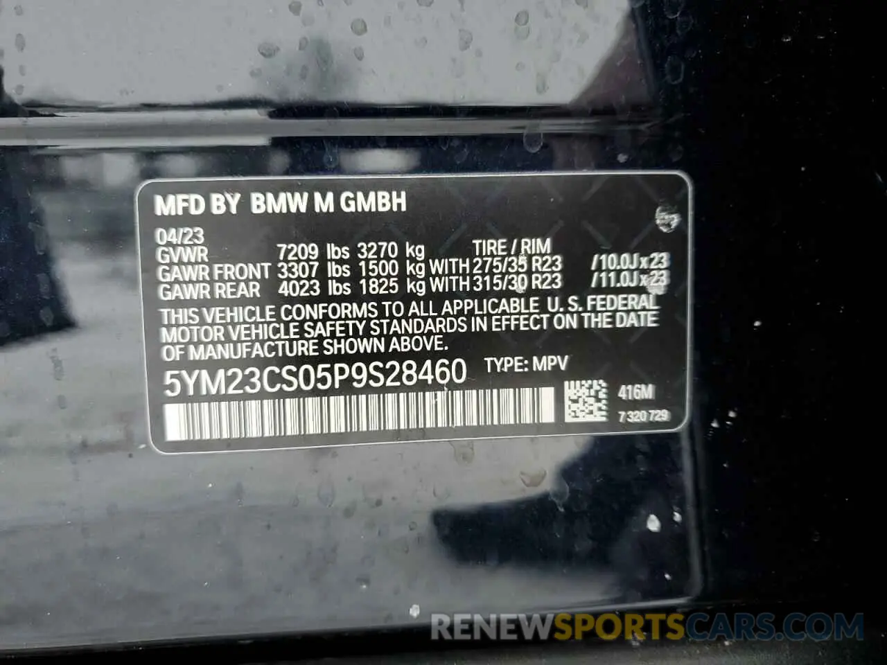 13 fotografías del automóvil dañado 5YM23CS05P9S28460 BMW XM 2023