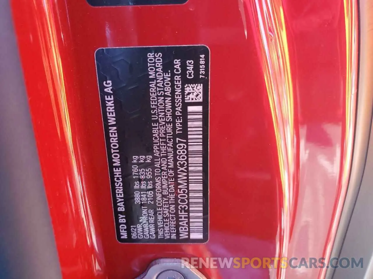 12 fotografías del automóvil dañado WBAHF3C05MWX36897 BMW Z4 2021