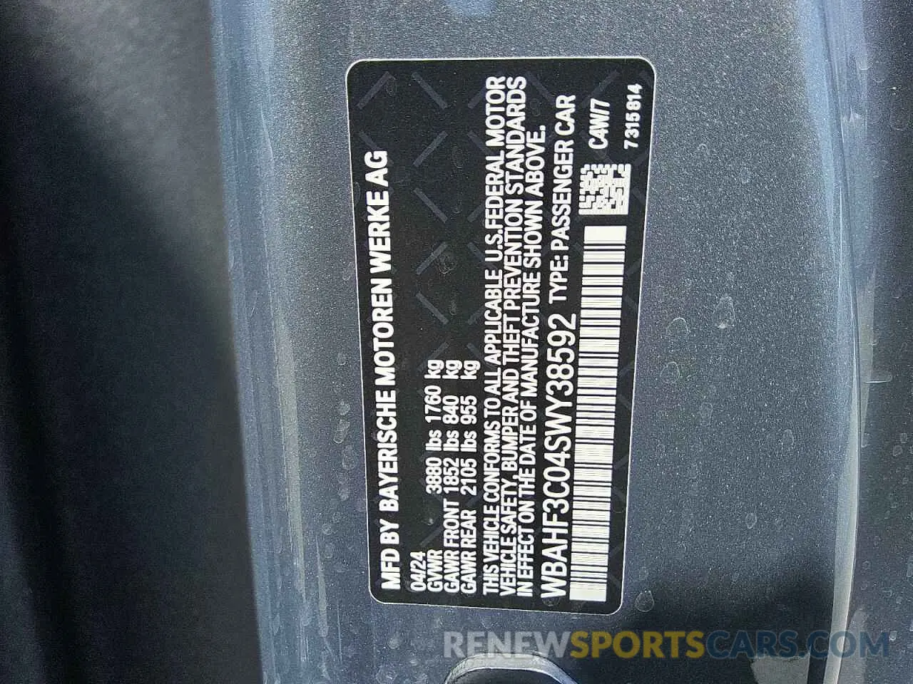 12 fotografías del automóvil dañado WBAHF3C04SWY38592 BMW Z4 2025