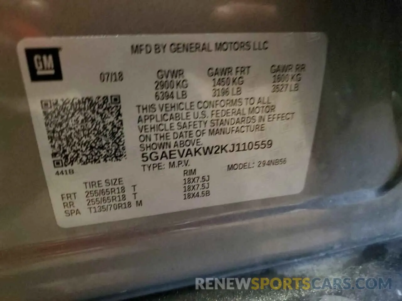 13 fotografías del automóvil dañado 5GAEVAKW2KJ110559 BUICK ENCLAVE 2019